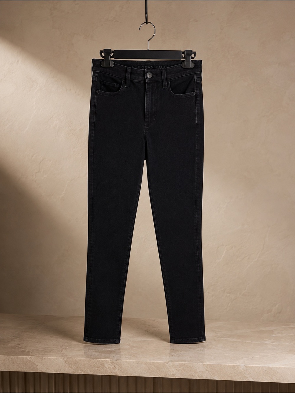 American Eagle Black Skinny Jeans Size 4 Regular Stretch Denim